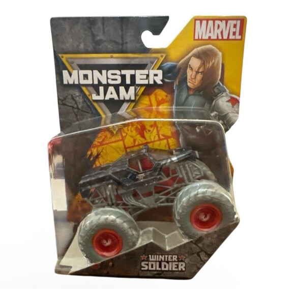 2025 MONSTER JAM SERIES 4 MARVEL ~WINTER SOLDIER~ MONSTER TRUCK 1:64 - Picture 1 of 2